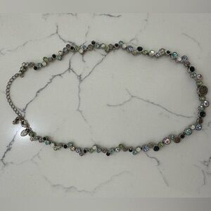 Vintage Lia Sophia Happy Hour Victorian Style Riviere Crystal Retired Necklace